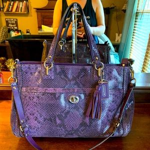Large Purple Coach Handbag